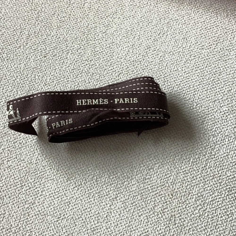 - Hermès Ribbon Authentic Brown Gift Wrapping 60”